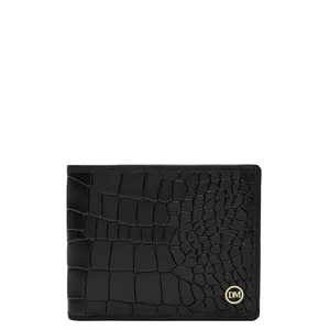 Da Milano Leather Bifold Men Wallet with Multicard Slot - Black