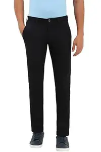 Allen Solly Men Black Ultra Slim Fit Solid Casual Trousers