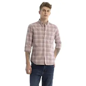 Snitch Light Pink Checks Shirts