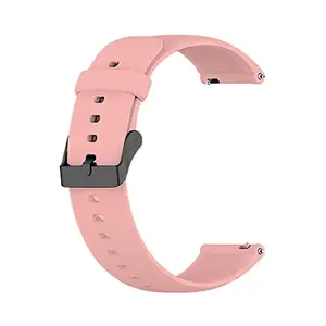 20MM Classic Silicone Watch Belt (With Metal Buckle) forSUUNTO 3, SUUNTO 5 & Compatible With Other 20mm Watches (PINK)