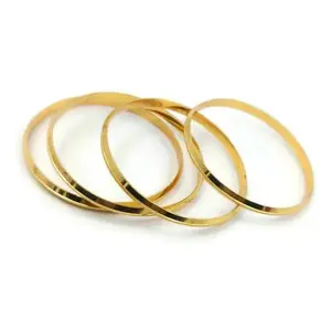 PRS GOLD COVERING -Women's micro plated plain bangle (2.4)