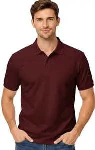 Volex Men’s Half Sleeve Polo T-Shirt | Half Sleeves Polo Neck T Shirt for Men | Half Sleeve Polo Tshirt | Regular Fit Solid Casual Wear Office Wear T-Shirt-Pack of 1