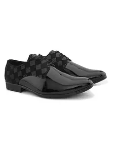 STANPHORD Men's VelourCheck Black Formal 11_UK (TPSL 25027)