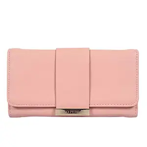 Lino Perros Black Faux Leather Wallet (Pink)