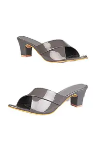 WalkTrendy Womens Synthetic Grey Sandals With Heels - 3 UK (Wtwhs574_Grey_36)