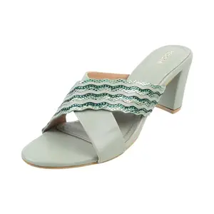 Mochi Women Green Synthetic Sandals - EU/37 UK/4-35-1130