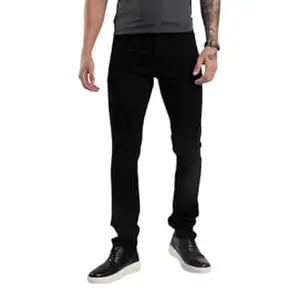 WROGN Men's Cotton Stretch Jeans | Mid Rise | Slim Fit