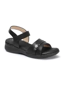 Carlton London Women Sandal,Black,UK-6