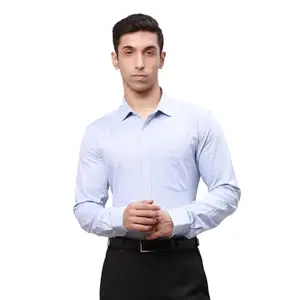 Park Avenue Men's Slim Fit Shirt (PMSX18059-B4_Medium Blue