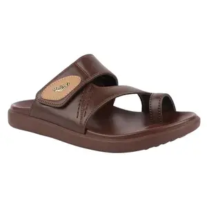 Medifeet Brown Strap Sandals II Outdoor Sandals II Cap Toe Sandals II Cushion Slip-On Sandals For Men's (BROWN, 8)
