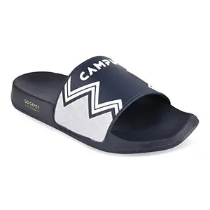 Campus Men's SL-427 BLU/WHT Sliders - 8UK/India SL-427
