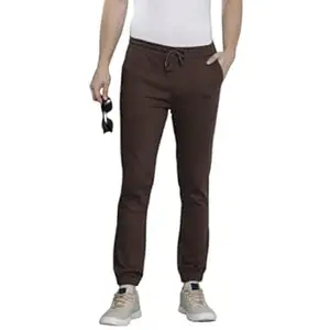 The Indian Garage Co Men Slim Fit Solid Mid-Rise Stretchable Chino Joggers