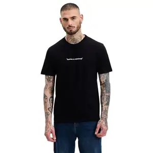 SNITCH Triumph Black Printed Slim Fit T-Shirt