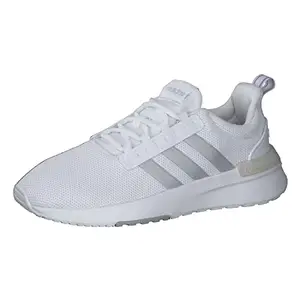 adidas Women's Mesh Iconic Lifestyle Runner Ftwwht/Msilve/Greone Running Shoes - 4 UK
