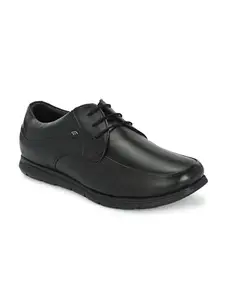 egoss Genuine Leather Derby Formal Shoes for Men (Black-7)-ER-85