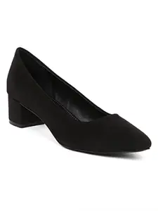 Flat n Heels Womens Black Pumps FnH 2522-BK