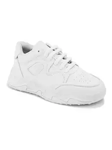 Peelu Men's White High-Performance Workout Shoes | Ideal for Gym and Running 9 UK/IND