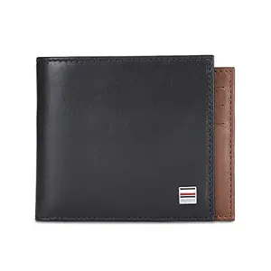 Tommy Hilfiger Insider Mens Slimfold Wallet Black/Tan(8903496159844)