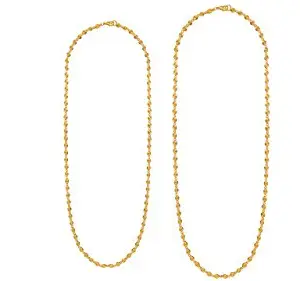 Shining Jewel - By Shivansh Shining Jewel 24K Gold Plated Imported Quality Link Necklace Combo Gift Pack Of 2 (SJNC_215)