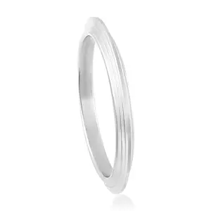 Memoir Pure 316L Grade Striped Flat design Stainless steel kada Bangle Men Women (KDNI8211-2.16)