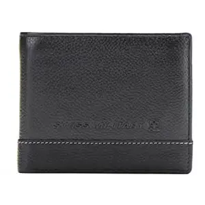 SWISS MILITARY Bing Overflap Coin Leather Wallet-Black