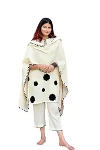 NawazKart Women's Cotton Embroidered Floral patchwork Kurti with pant and Dupatta set