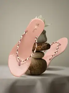 Picktoes PT-425 Women's Pink Synthetic Leather Casual Flat Sandal