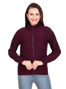 WELL QUALITY Full Sleeve Solid Running Gym And Sports Jacket for Women Wine