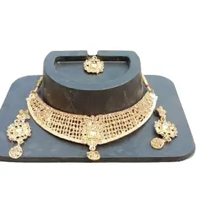 Alloy Gold Plated Necklace Set For Women
