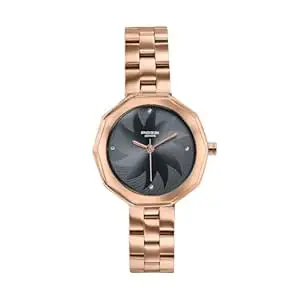 Sonata Poze 9 with Quartz Analog Grey Dial IPRG Strap Watch for Women - SP80180WM01W