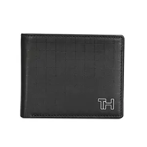 Tommy Hilfiger Horowitz Leather Slimfold Wallet for Men - Black, 8 Card Slots