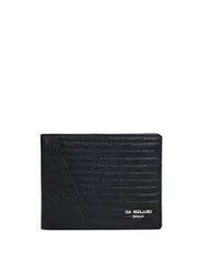 Da Milano Genuine Leather Black Bifold Men Wallet with Multicard Slot