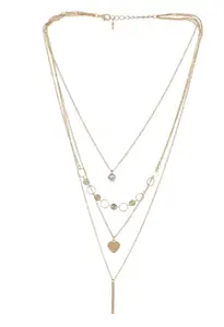 JIYANSHI FASHION Multi Layer/Single Layer Crystal Chain Pendant Necklace for Women and Girls