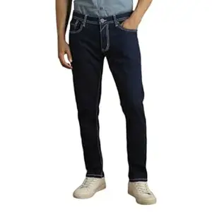 Peter England Men's Slim Tapered Jeans | Denim | Casual Wear | Modern Fit