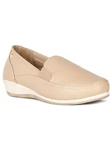 Bata Comfit Womens Casey-Smooth Pink 2 Loafer - 8 UK (6515980)