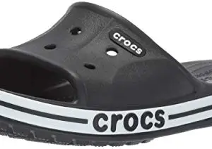 crocs Unisex Adult Bayaband Slide Black/White Slipper-4 Men/ 5 UK Women (M5W7) (205392-066)