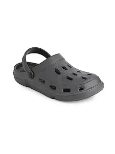 ESMEE Extra Soft Men Classic Casual Clogs/Sandals with Adjustable Back Strap for Adult Made of EVA | Comfortable & Light Weight | Stylish & Anti-Skid | Everyday Use Mules for Gents/Boys|Grey