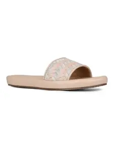 Inc.5 Womens Beige Casual Solid Open Toe Flat Slip-On Sandals