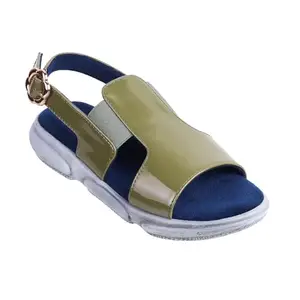 Catwalk Women Stylised Back Straps Platforms | For Women & Girls (GREEN,5 UK)