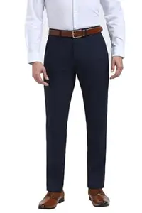 Peter England Neo Slim Premium Workwear Flat Front Trouser