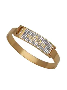 mahadev diamond gold plated adjustable free size kada for mens and womens