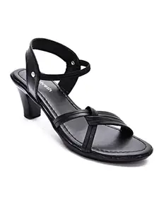 Padvesh Women's Heels (Black,6)