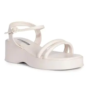 Bata Red Label 6611 HANNAH SANDAL OFFWHITE Sandal for WOMEN | Perfect for casual and formal occasions | Comfortable | Lightweight | All day wear Size- 5