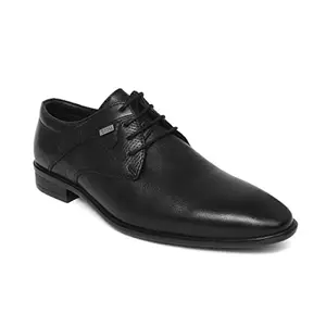Zoom Shoes Original Leather Oxford Formal Shoes for Men ZA-1607 | Handcrafted Lightweight Lace-up Shoes with Anti-Slip Technology & Memory Cushion Padded Insole (Black, 9)