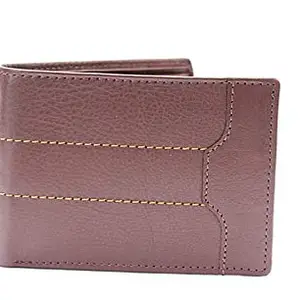 Laps of Luxury - Genuine Leather Premium Wallet Brown Color with 'N' Alphabet Key Chain Combo Pack