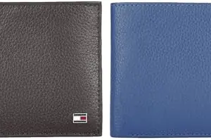 Tommy Hilfiger Leather Bright Cobalt Men's Wallet (TH/BECKEN20), Blue, Felix Men's Leather Wallet - Brown (4 Card Slot)