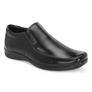 INDIANTRENDS Extra Super Quality 100% Pure Soft Leather Comfortable Formal Shoes for Men (T-7101-BLACK-9)