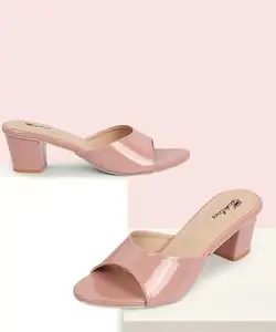 Picktoes SC-R-374 Women's Pink Synthetic Leather Casual Heel Sandal