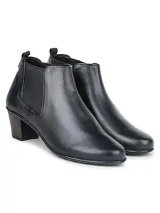 Zoom Shoes Premium Leather Comfortable Lightweight Boots for Women with PU Sole Ideal for Casual Wear