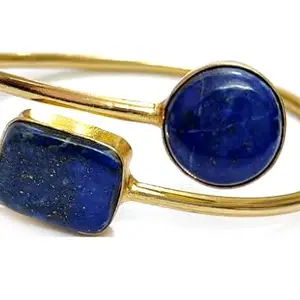 ASTROGHAR Natural Lapis Lazuli Crystals Kada Bracelet For Men And Women